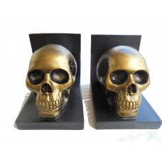 SKULL BOOKENDS Book Ends GOTHIC HORROR OCCULT Ornaments BOOKSHELF HOME OFFICE   153115982728